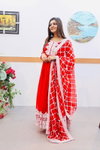 8986 Red Faux Georgette Anarkali Readymade Suits Catalog